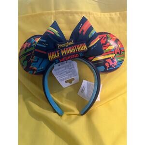 NWT Disney Parks RunDisney Half Marathon 2025 Weekend Minnie Mouse Headband Ears